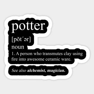 Potter Definition Alchemist or Magician Sticker